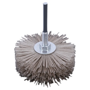 打磨花头尼龙刷杜邦丝磨头钢丝刷打磨轮除锈崖柏根雕木工抛光工具