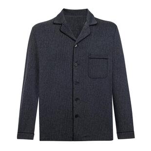 爱慕先生25秋冬睡衣男士含羊毛家居翻领开衫可外穿长袖NS41M591