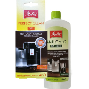 德国Melitta美乐家 全自动咖啡机保养除垢剂粉片 清洗洁清理2件套