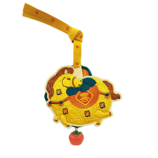 老舍纪念馆马年新品马上有喜柿刺绣香囊香包挂件北京文创新年礼物