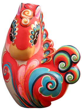 吉兔坊十二生肖马年祝福礼物非遗手工泥塑吉祥礼品家居摆件伴手礼