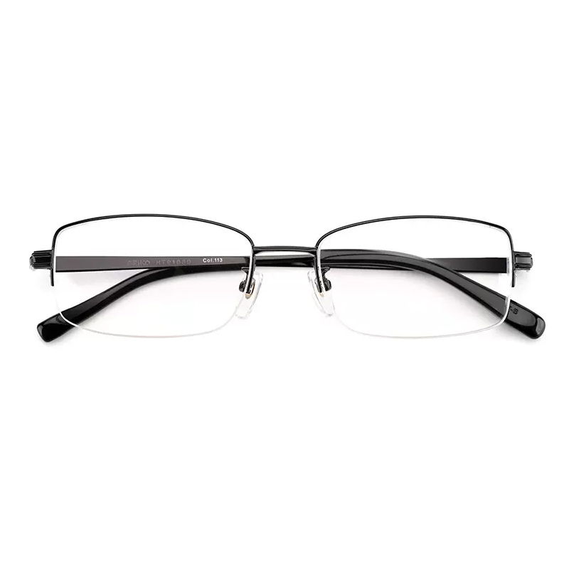 SEIKO精工眼镜架 男士商务近视眼镜大码超轻半框纯钛眼镜HT01080