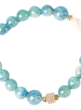 天然海蓝宝手链女补水系列