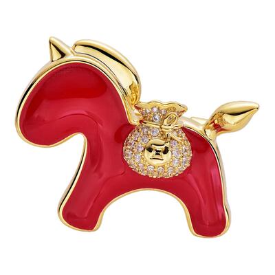 【紫罗兰正版】鸿福之马胸针