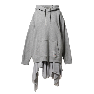 三原康裕MMY女士拼接连帽套头卫衣连衣裙K16DR761