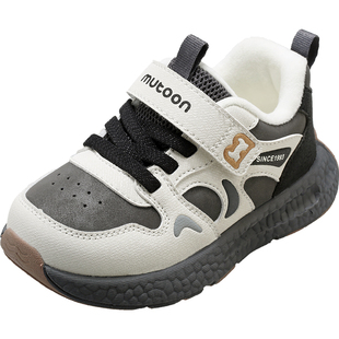 牧童儿童运动鞋2025冬季新款男童轻便缓震户外鞋加绒女童跑步鞋子