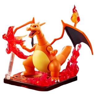 布鲁可宝可梦喷火龙积木人神奇宝贝宠物小精灵皮卡丘模型手办摆件