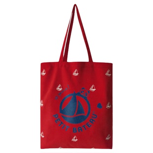 法国Petitbateau小帆船休闲单肩薄款手提帆布袋