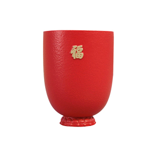 故宫乾隆御笔福字茶杯莲花杯鎏金水杯创意端午节礼物