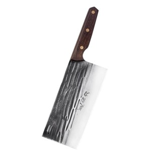 楚家刀手工锻打炮弹钢菜刀家用切片切肉中式锋利菜刀厨师厨房刀具