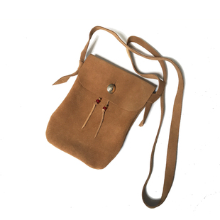 全手工缝制美式复古印第安medicine bag药包小斜挎包 日系VISV包