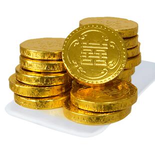 马大姐金币巧克力240g袋装结婚满月喜糖休闲糖果零食（代可可脂）