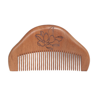 天然桃木梳子家用木头小巧卷发梳正品檀香檀木牛角梳男女长发专用