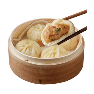 真黑猪肉嵊州老面小笼包速食儿童包子速冻面点早餐半成品加热即食