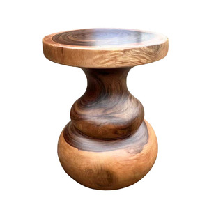 香樟木实木凳子葫芦型坐凳边几床头柜小圆桌客厅茶桌凳新中式茶几