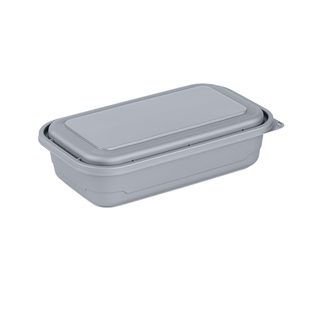 一次性餐盒银色高端长方形老饭盒双层718打包盒日式快餐盒918商用