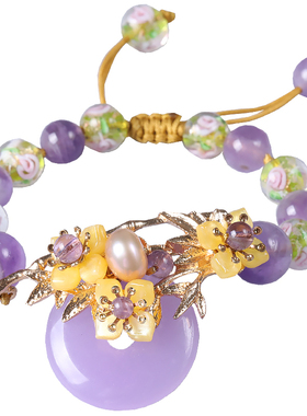 七彩蝶度女石珠民族风原创设计