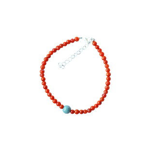 天然南红玛瑙搭配翡翠隔珠原创搭配款手链 女款南红设计款饰品