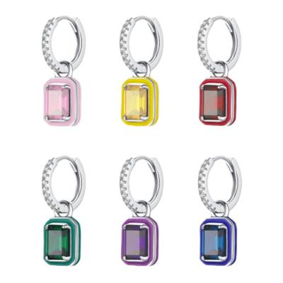 摩典轻奢高级感滴胶锆石耳环