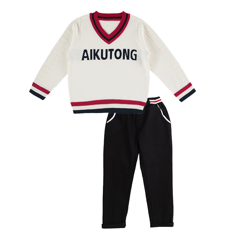 小学生班服幼儿园园服英伦毛衣儿童校服冬防风防寒儿童冲锋衣套装
