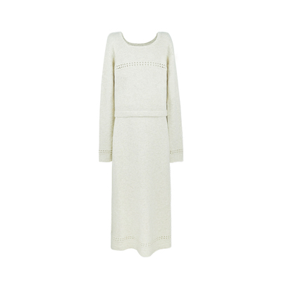 萌萌Ja修身上衣长裙长袖套装针织