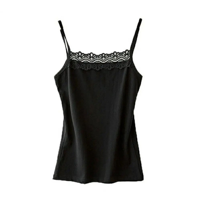 Lace patchwork sleeveless top for women 女士蕾丝拼接无袖上衣