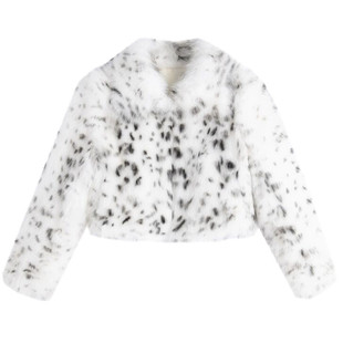 2025韩版新款仿狐狸毛山猫纹皮草外套女短款时尚环保气质毛毛上衣