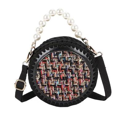 小香风包包布条线手工编织女包