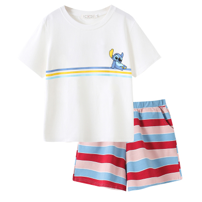 睡衣女夏短袖纯棉卡通甜美家居服