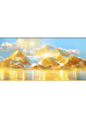 【大师力荐】背靠金山聚财山水画