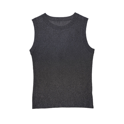 MelindaLi【荆棘玫瑰】 微透珠光闪光纱针织衫修身吊带背心开衫