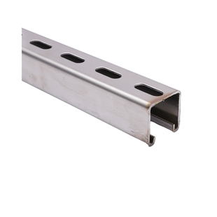 不锈钢C型钢304材质有孔光伏支架 高架地板型钢4141U型槽钢横担