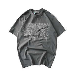 CAVEMPT 20SS C.E短袖T恤 隧道印花 日系潮牌男女水洗蜡染短袖ins