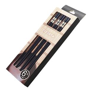 多样屋合金筷流金岁月6入筷子礼盒耐高温耐磨耐用酒店用高端餐筷