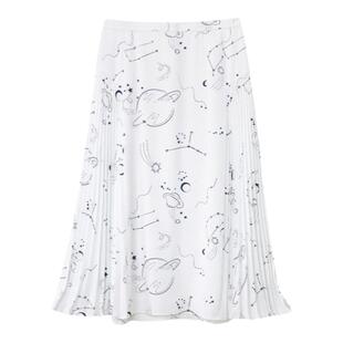 【星辰印花系列】OVVOutletV春夏热卖女装A字休闲中长半身裙