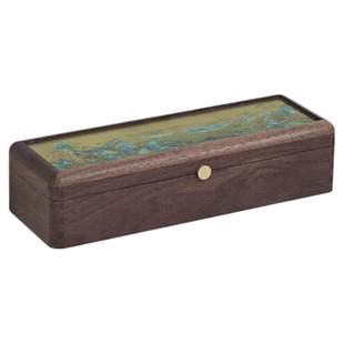 存放香的盒子创意高级藏香专用储香盒沉香檀香线香收纳盒黑胡桃木