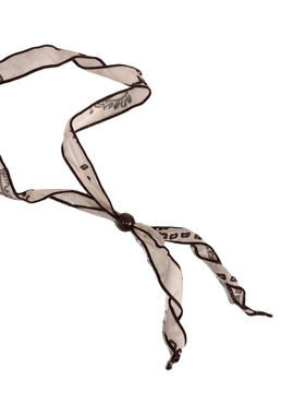 复古腰果花丝巾围脖毛衣链