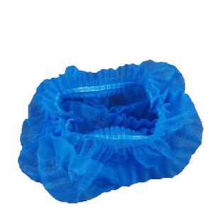 一次性医用帽子医生头套无菌蓝色手术纹绣除尘帽双筋条形帽10只