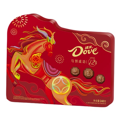 德芙巧克力年货礼盒马年限定生肖礼盒240g新年送礼过节礼物