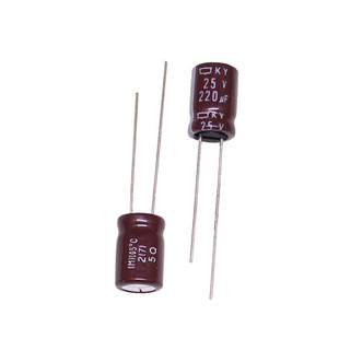 日本化工 进口铝电解电容 25v220uf 8*11.5MM黑金刚KY 高频长寿命