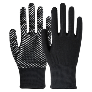 防滑手套劳保耐磨工作尼龙薄款干活夏季防晒透气搬运骑行点胶男女