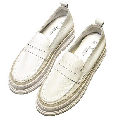 女厚底百搭夏季透气松糕小白鞋