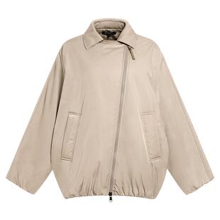 COLINWANG-陆上银河系列|塔夫绸设计感蝙蝠袖轻盈御寒棉服外套