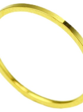 不掉色镀金光面素圈轻奢高级14K