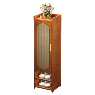 折叠鞋架多层家用门口小窄外楼道入户免安装鞋子收纳带门防尘鞋柜