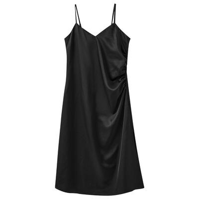 嫚熙春夏吊带休闲连衣裙