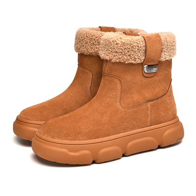 金猴女棉鞋冬款短筒休闲雪地靴