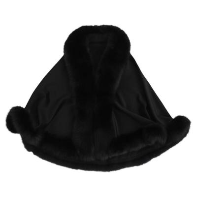 新款狐狸毛皮草秋冬外套女羊毛羊绒斗篷保暖羊绒宽松气场百搭披肩