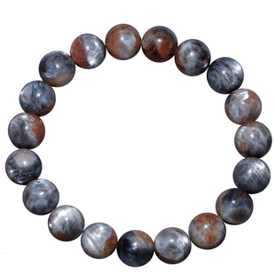 天然红矿星辉骨干手链共生闪片猫眼太阳石水晶饰品手串礼物情侣款