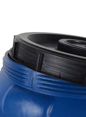 蓝色双层抗老化加厚塑料桶储水桶大水箱400L立式圆形酵素桶化工桶